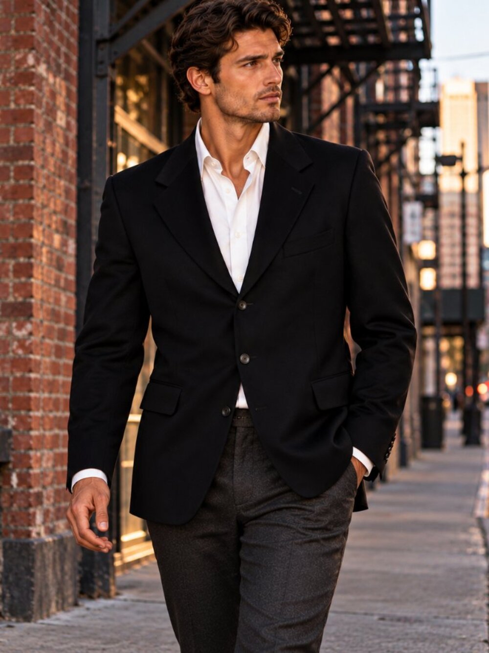 Nordstrom Loro Piana 100% Cashmere Black Blazer 40R USA